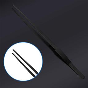 img 1 attached to Luxiv 15-Inch Extra Long Stainless Steel Aquarium Tweezers Set - Straight and Curved Tweezers for Fish Tank Plant Aquascaping, Feeding Tongs Included