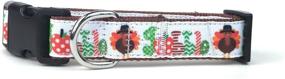 img 1 attached to 🦃 Midlee Gobble Nylon Ribbon Thanksgiving Dog Collar - Large