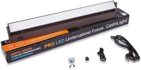 img 2 attached to 🔦 GetInLight IN-0202-3-BZ: 24-inch Swivel LED Under Cabinet Light with 3 Color Levels, Dimmable, Glass Cover, and Bronze Finish