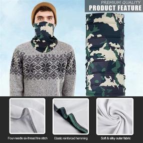 img 1 attached to 🧣 6 Pack Unisex Face Bandana Neck Gaiter: Reusable Cloth Tube Scarf for Men and Women