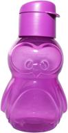 tupperware eco sports water bottle for kids - 12oz purple penguin design логотип