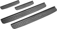🚘 enhance your jeep's protection and style with jeep 82215394 2018 wrangler door sill guards - 4-door plastic logo