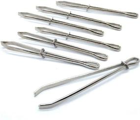 img 4 attached to 🧵 Silver Metal Easy Pull Bodkin Threader Tweezers Sewing Machine Accessory Clips - Set of 12 for Handwork, Sewing, Crafting, and DIY