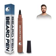 💧 waterproof & sweat proof beard pencil filler - long lasting coverage for natural finish - beard, moustache, & eyebrows - micro-fork tip for seamless application (light brown) logo