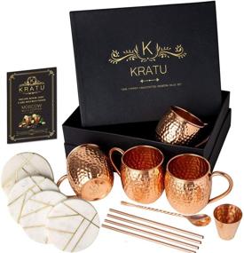 img 2 attached to 🍸 Premium Handcrafted Moscow Mule Copper Mugs - Ideal Food Service Equipment & Supplies
