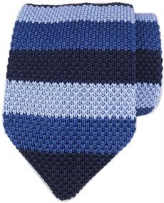 img 1 attached to Stylish Knitting Border Patterned 👔 Business Necktie: Enhance Your Men's Accessories Collection