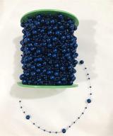 200 feet dark blue pearl bead roll: faux pearls string for christmas tree, valentine, wedding & diy decor logo