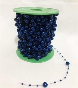 img 2 attached to 200 Feet Dark Blue Pearl Bead Roll: Faux Pearls String for Christmas Tree, Valentine, Wedding & DIY Decor