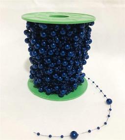 img 1 attached to 200 Feet Dark Blue Pearl Bead Roll: Faux Pearls String for Christmas Tree, Valentine, Wedding & DIY Decor