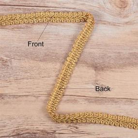 img 1 attached to 🐼 PandaHall Elite 14M(15 Yards) 13mm Golden Polyester Woven Gimp Braid Trim - Perfect for Costume DIY Crafts, Sewing, Jewelry Making, and Home Decoration