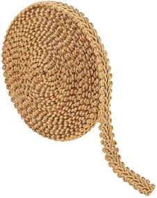 img 4 attached to 🐼 PandaHall Elite 14M(15 Yards) 13mm Golden Polyester Woven Gimp Braid Trim - Perfect for Costume DIY Crafts, Sewing, Jewelry Making, and Home Decoration