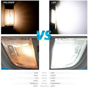 img 1 attached to 🔆 Highly Luminous LUYED 2 X 300 Lumens 3014 24-EX Chipsets 31mm 1.25 inches DE3175 DE3021 DE3022 3175 LED Bulbs - Ideal for Enhanced Dome Lighting in White
