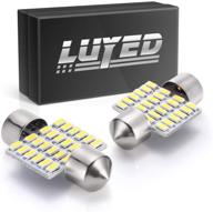 🔆 highly luminous luyed 2 x 300 lumens 3014 24-ex chipsets 31mm 1.25 inches de3175 de3021 de3022 3175 led bulbs - ideal for enhanced dome lighting in white logo