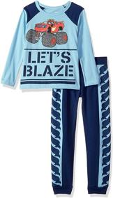 img 2 attached to 🔥 Nickelodeon Blaze Built for Speed Jogger Set for Toddler Boys, Blue/Multi, Size 3T