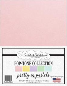 img 4 attached to 🎨 Pastel Perfection - Assorted Multi-Pack - Heavyweight 100 lb Cover Cardstock - 8.5 x 11 inch - 25 Sheets by Cardstock Warehouse