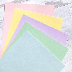 img 3 attached to 🎨 Pastel Perfection - Assorted Multi-Pack - Heavyweight 100 lb Cover Cardstock - 8.5 x 11 inch - 25 Sheets by Cardstock Warehouse