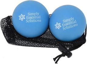 img 4 attached to 🔵 Optimized Deep Tissue Massage Therapy Balls: Set of Two in Mesh Bag for Pain Relief, Myofascial Therapy, Physical Rehabilitation, Deep Tissue Pressure. Suitable for Yoga, Pilates (Blue, 63 mm)