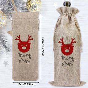 img 3 attached to 🍷 Set of 12 Reusable Canvas Wine Bags with Drawstring Burlap - Blank Wine Gift Bags for Teacher Appreciation Gifts, Wine Tasting Party Supplies, and Storage Pouches