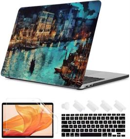 img 4 attached to Venice Hard Rubberized Case for 2020 MacBook Air 13 Inch with Touch ID