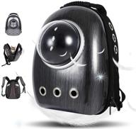 🐱 bubble backpack carrier: ventilated transparent space capsule dome for cats and small dogs - perfect for travel and hiking! logo