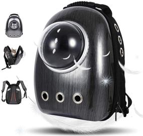 img 2 attached to 🐱 Bubble Backpack Carrier: Ventilated Transparent Space Capsule Dome for Cats and Small Dogs - Perfect for Travel and Hiking!