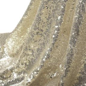 img 2 attached to 🍾 Premium Peomeise Champagne 50x50 Sequin Tablecloth Overlay - Ideal for Wedding and Party Decorations