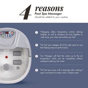 img 3 attached to 🔥 artnaturals Foot Spa Massager - Lights & Bubbles - Heated - Temperature Control - Soothe & Relax Tired Feet with Therapeutic Home Salon Tub - Foot Bath Pedicure for All-in-One Massage