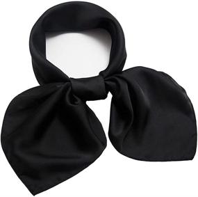 img 3 attached to 🧣 27'' Silk-Like Satin Head Wrap Square Hair Scarf – Fashionable Neck Scarfs for Women