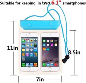 img 3 attached to 📱 FECEDY 4 Packs Universal Waterproof Case: Ultimate Dry Bag Pouch for iPhone 13, 12, 11 & Samsung Galaxy S10, S9, Note 9 - High-Quality Tablet Case Included!