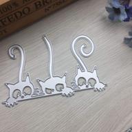 🐱 ergonflow metal die cuts - hallowmas & christmas greeting border cutting dies, stencils for diy scrapbooking and photo album decoration, embossing paper dies for card making (cats cutting dies) logo