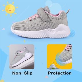 img 1 attached to 👟 RIBONGZ Toddler Sneakers - Athletic Girls' Shoes for Running and Sports