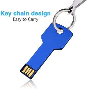 img 2 attached to 🔑 K&ZZ Metal Thumb Drives USB 2.0 Memory Stick 16G Key Shape Pen Drive, Pack of 5 - Multicolored, PC Laptop Compatible