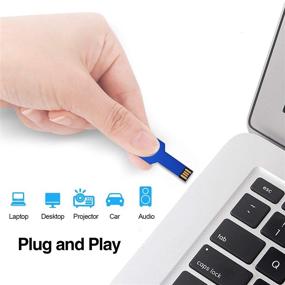 img 3 attached to 🔑 K&ZZ Metal Thumb Drives USB 2.0 Memory Stick 16G Key Shape Pen Drive, Pack of 5 - Multicolored, PC Laptop Compatible