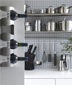 img 2 attached to 🍷 IKEA VURM Stainless Steel Wall Mounted Wine Rack - Sleekly Organize Your Wine Collection (Stainless Steel, 2)