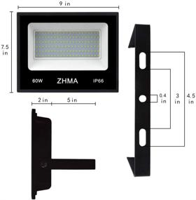 img 3 attached to Улучшите ваш опыт чернолитого вечеринки как в помещении, так и на открытом воздухе с помощью светодиодного прожектора ZHMA 60W.