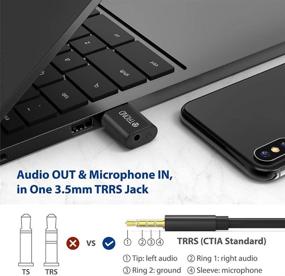 img 1 attached to 🎧 Внешняя звуковая карта TROND External USB Audio Adapter - 3,5 мм аудиоразъем TRRS, интегрированные аудио выход и микрофон для ввода