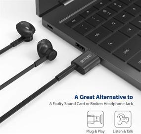 img 2 attached to 🎧 Внешняя звуковая карта TROND External USB Audio Adapter - 3,5 мм аудиоразъем TRRS, интегрированные аудио выход и микрофон для ввода