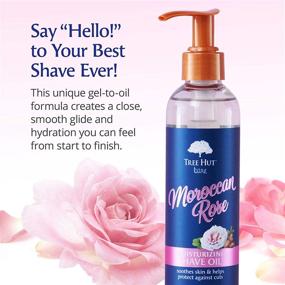 img 3 attached to 🌹 Tree Hut Bare Moroccan Rose Moisturizing Shave Oil: Gel-to-Oil Formula for Ultra Hydrating, Close Shave - Suitable for All Skin Types