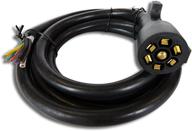 🔌 8 ft heavy duty 7-way plug inline trailer cord by leisure cords | weatherproof double prongs connector logo