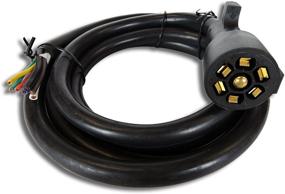 img 4 attached to 🔌 8 Ft Heavy Duty 7-Way Plug Inline Trailer Cord by Leisure Cords | Weatherproof Double Prongs Connector