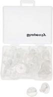 shapenty 30pcs clear pvc rubber butterfly clutch pin backs: reliable replacement for uniform badges, lapel pins, tie tacks – comfortable holder and clasp logo