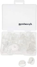 img 4 attached to Shapenty 30PCS Clear PVC Rubber Butterfly Clutch Pin Backs: Reliable Replacement for Uniform Badges, Lapel Pins, Tie Tacks – Comfortable Holder and Clasp