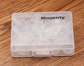 img 1 attached to Shapenty 30PCS Clear PVC Rubber Butterfly Clutch Pin Backs: Reliable Replacement for Uniform Badges, Lapel Pins, Tie Tacks – Comfortable Holder and Clasp