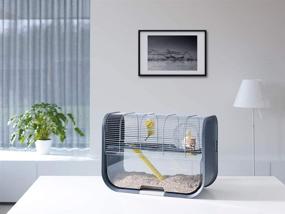 img 1 attached to 🐹 Savic Geneva Modern Hamster Cage Grey: The Ultimate Stylish and Spacious Habitat