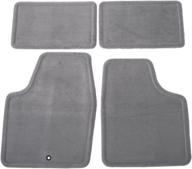 🔷 enhanced titanium front and rear carpeted floor mats by gm accessories (15237888) logo