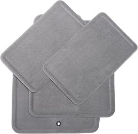 img 1 attached to 🔷 Enhanced Titanium Front and Rear Carpeted Floor Mats by GM Accessories (15237888)