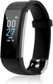 img 4 attached to Advanced Fitness Tracker: Blood Pressure, Heart Rate, Sleep & Temperature Monitor | Pedometer Step Counter Smart Watch for iPhone & Android (Black)