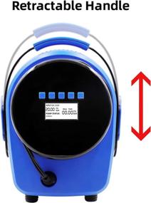 img 1 attached to 🔌 Tuomico Max 20PSI Blue Intelligent Digital SUP Electric Air Pump | Portable LCD Pump for Paddle Boards, Boats, Inflatables - 7 Nozzles, Dual Stage Inflation/Deflation