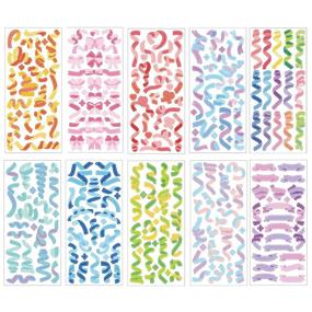 img 4 attached to PUDIS 🌈 Colorful Scrapbooking Adhesive Stickers