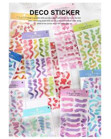 img 1 attached to PUDIS 🌈 Colorful Scrapbooking Adhesive Stickers